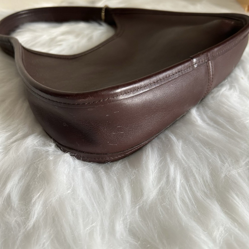 Coach Ergo 9027 Mahogany Brown Glove Tanned Leather Hobo Bag Good - Picture 7 of 11